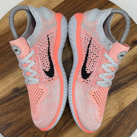 Nike Free RN Flyknit 2018 Crimson Pulse 942839-800 Womens 7 Pink Running Shoes - Picture 10 of 15